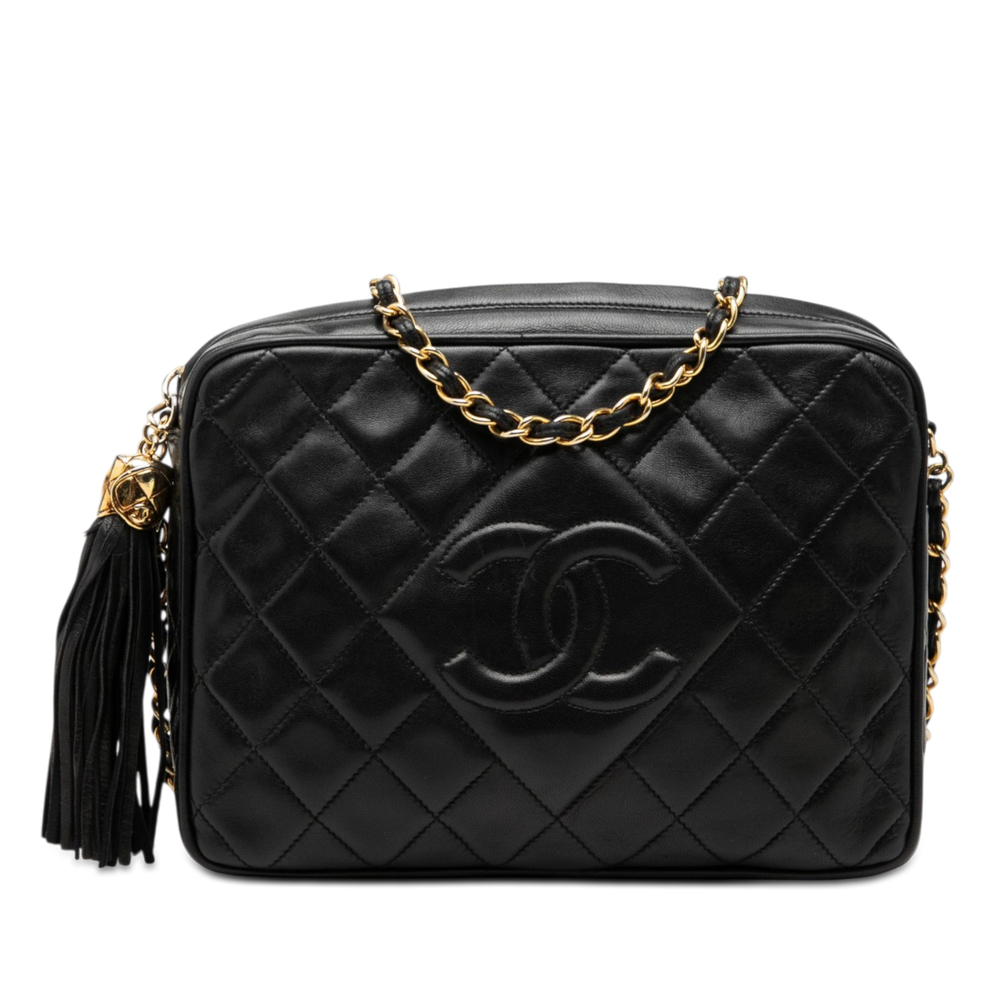Pre-Loved Chanel CC Quilted Lambskin Tassel Camera Bag